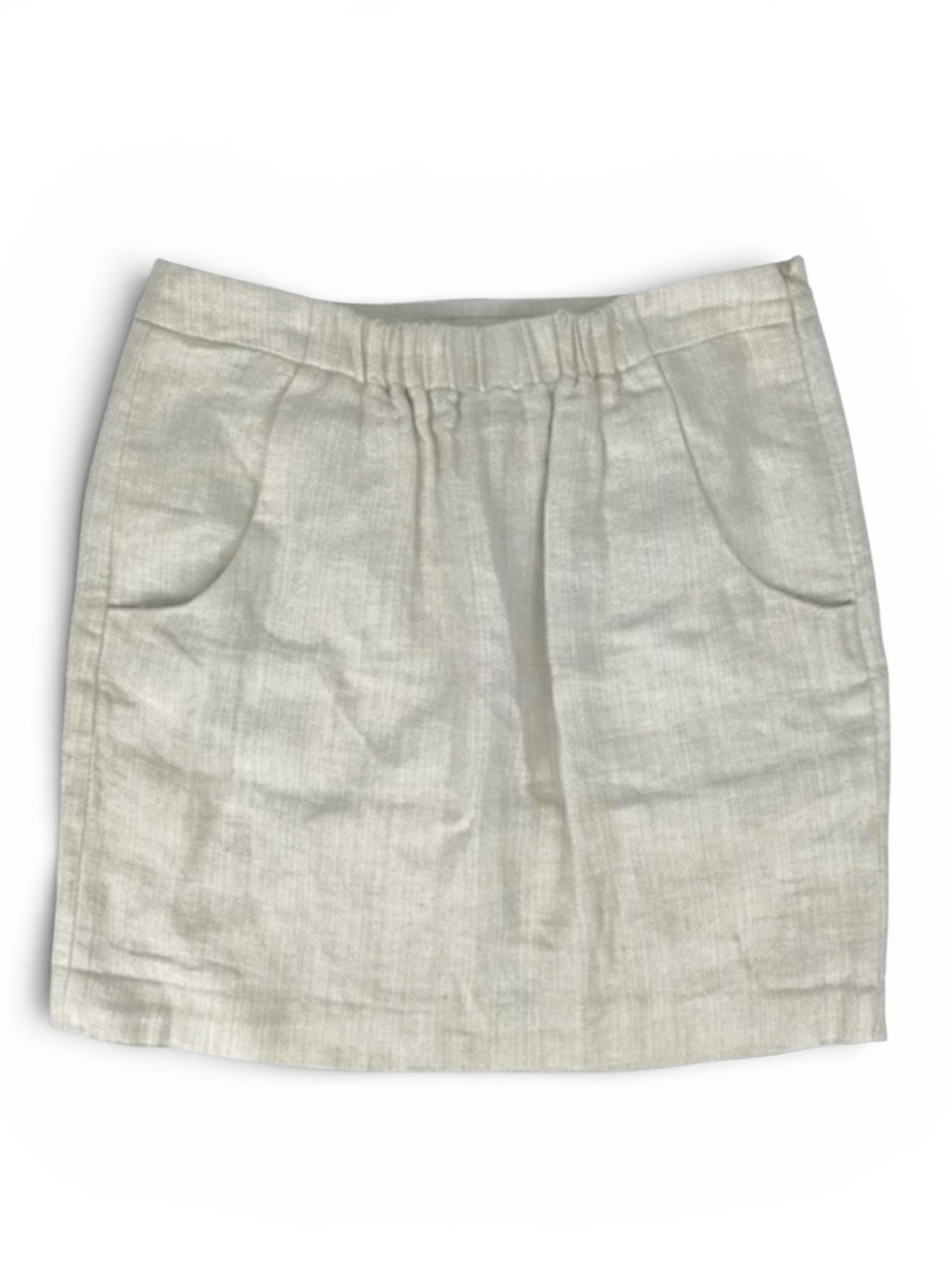 Ann Taylor LOFT Natural Linen Mini Skirt